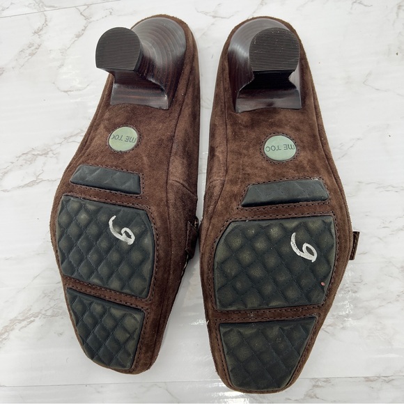 VINTAGE Y2K ME TOO suede kitten heel MULES SHOES - Picture 4 of 7